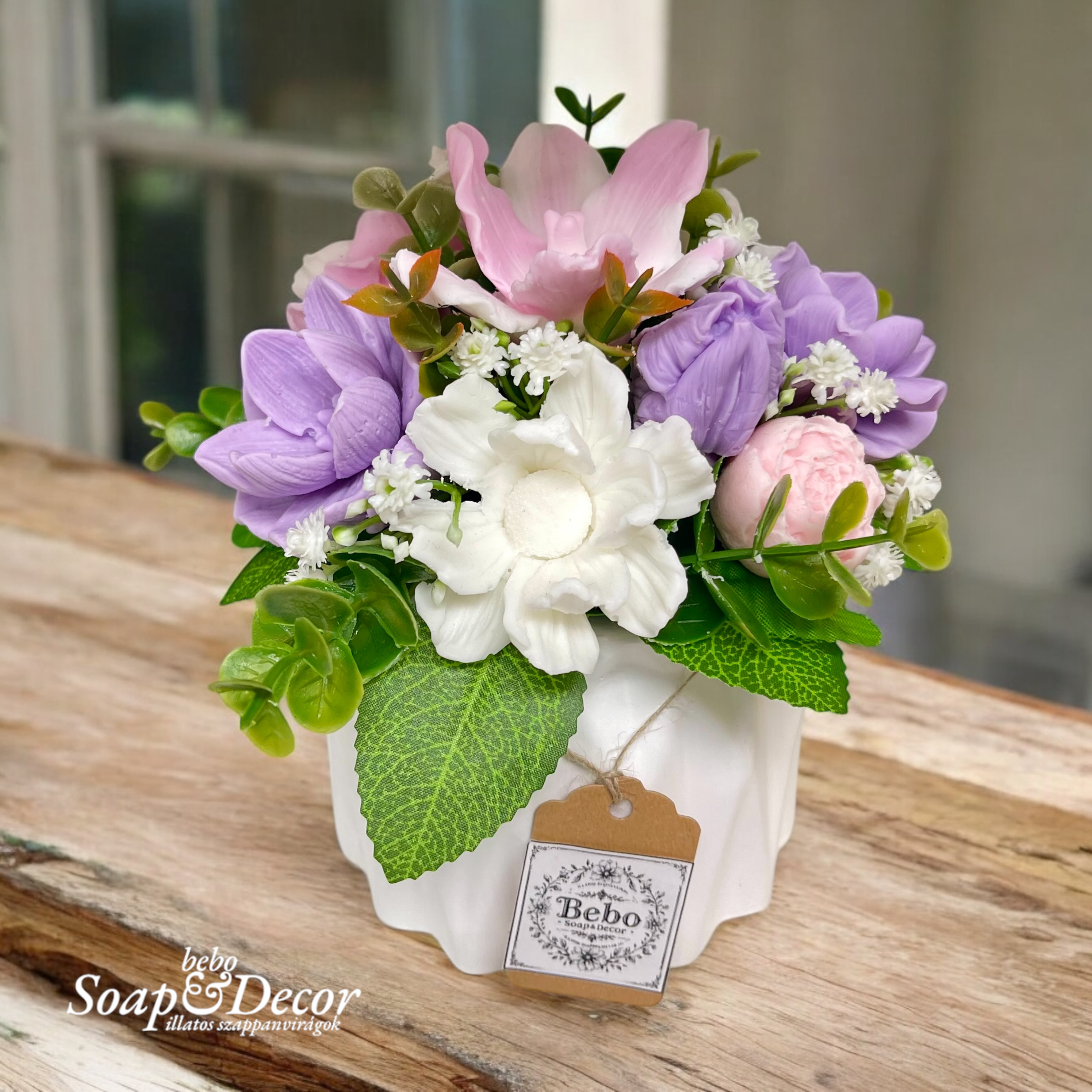 Suttogó tavasz - illatos szappanvirág dekoráció