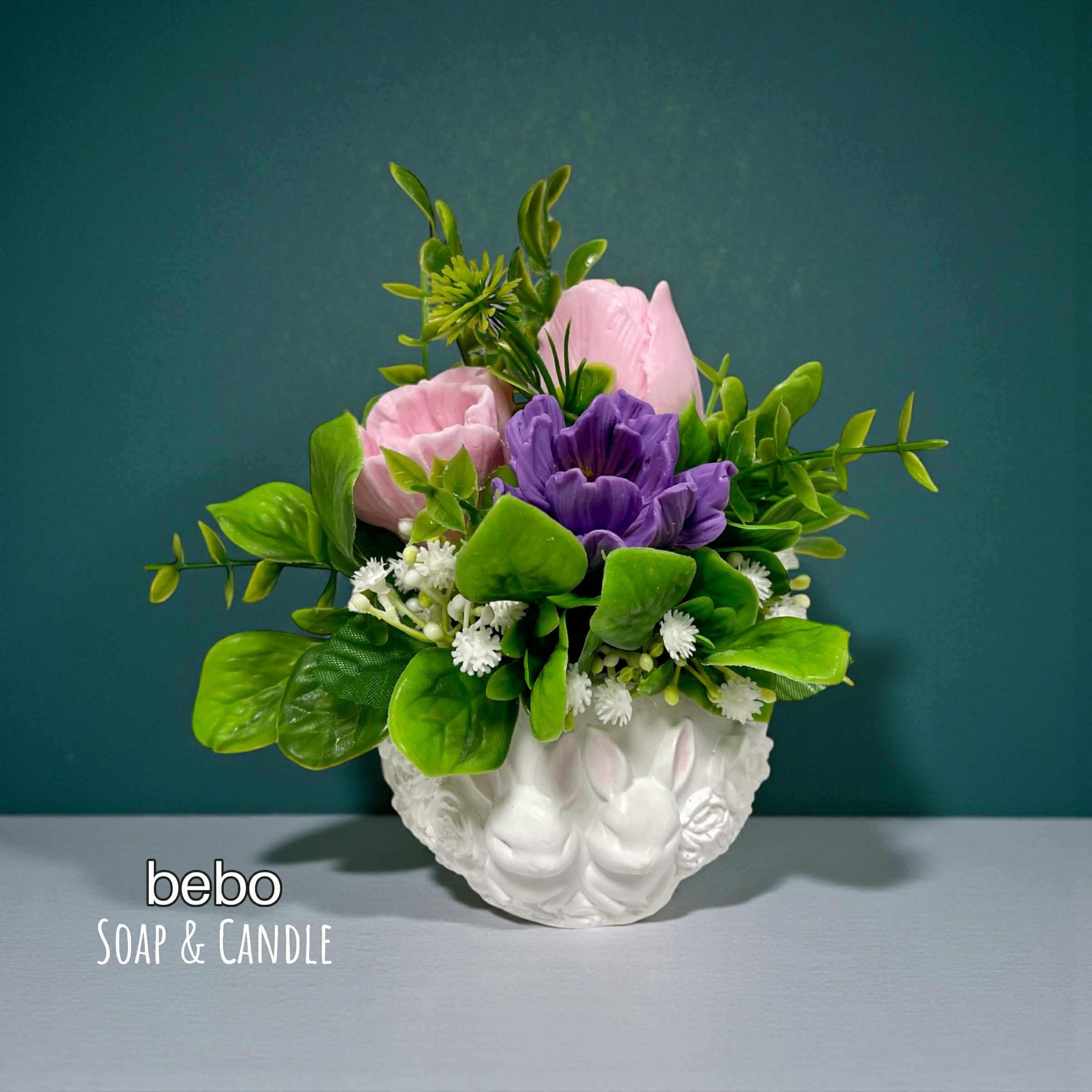 Kikelet- illatos szappanvirág dekoráció